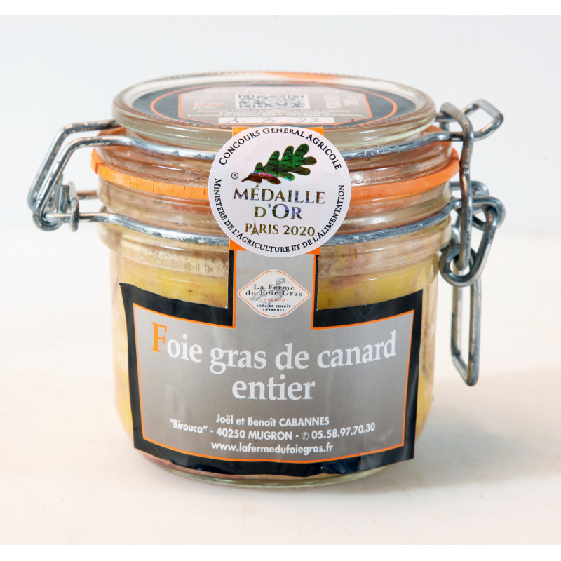 Foie Gras Entier de canard mi-cuit - Bocal de 350 g - La Ferme du Foie Gras