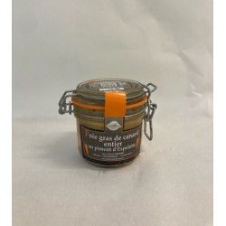 Foie Gras Entier de canard au piment d'Espelette - bocal 200 gr